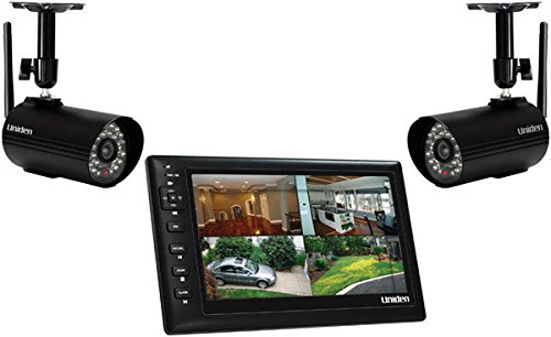 Uniden UDS655 7-Inch Video Surveillance with 2 Outdoor Cameras and 4GB MicroSD Card