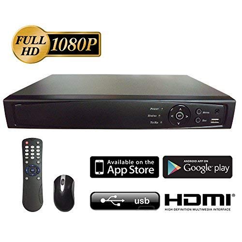 Surveillance Digital Video Recorder 4CH HD-TVI/CVI/AHD H264 Full-HD DVR 2TB HDD HDMI/VGA/BNC Video Output Cell Phone APPs for Home & Office Work @1080P/720P TVI&CVI, 1080P AHD, Standard Analog& IP Cam