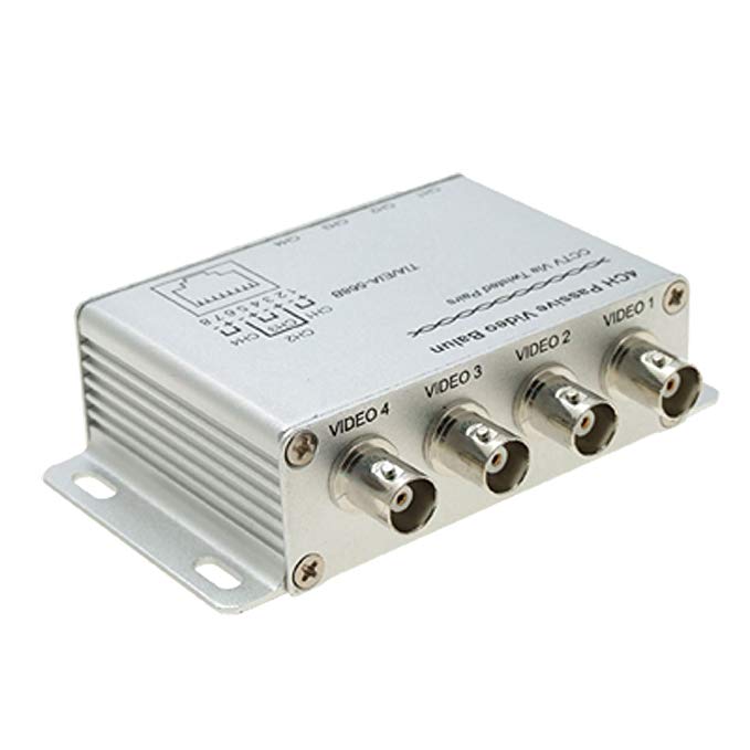 uxcell UTP 4 Channel Passive Video Balun Transceiver