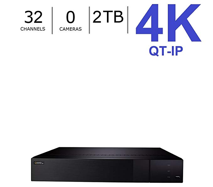 Q-See 4K (8MP) QT-IP NVR IP Ultra-HD 32-Channel with 2TB HDD with H.265 (QT816-2)