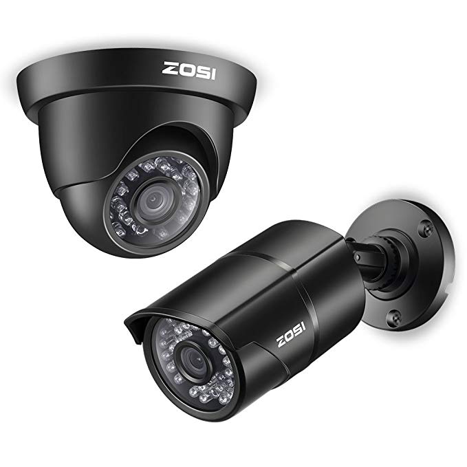 ZOSI 2PCS 960H 1000TVL Outdoor/Indoor Security Camera,1/3