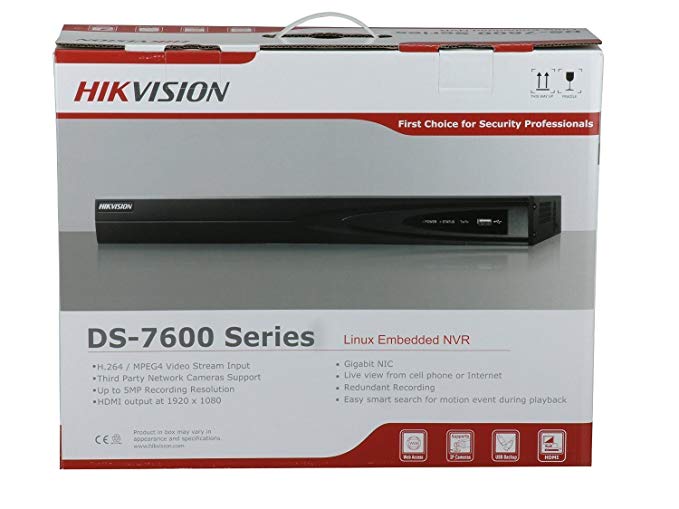 Hikvision 16CH NVR DS-7616NI-E2/16P Embedded Plug Play Network Video Recorder Supports up to 6TB HDD (Not Included) ONVIF H.264 English Version Unlimited Upgrade Firmware