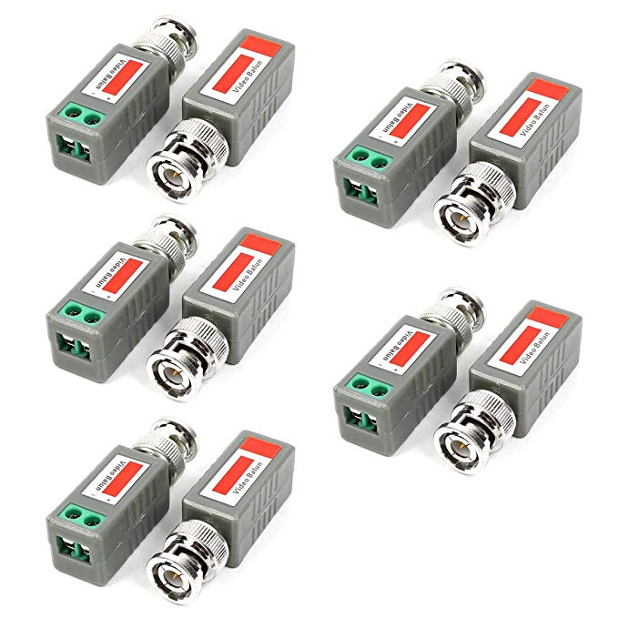 uxcell 10pcs BNC Male Connector to AV Screw Terminal Adapter Video Balun Transceiver