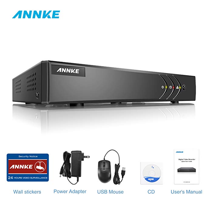 ANNKE 8CH 4-in-1 TVI 1080P Lite Surveillance Security System Digital Video Recorder, HDMI Output, Quick QR Code Scan and Easy Remote View for Home Security Camera System, NO HDD(Refurbished)