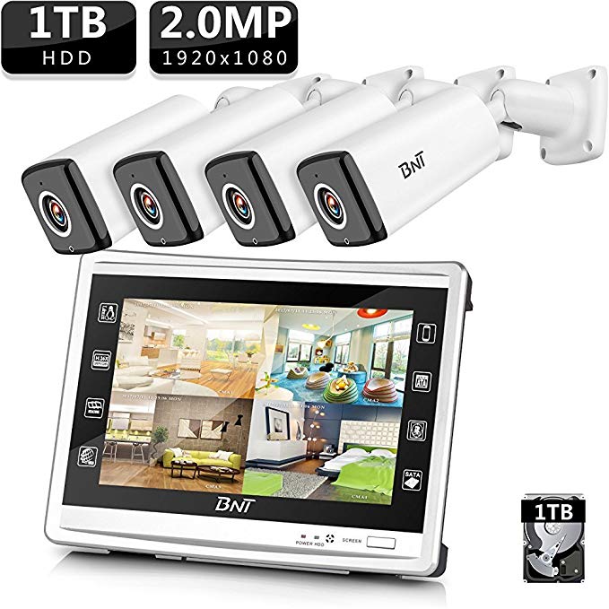 BNT 4Channel Security Camera System 1080P 11