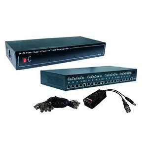 Q1C1 16-Channel CCTV Video and Power Hub with Baluns for CCTV Security Camera System