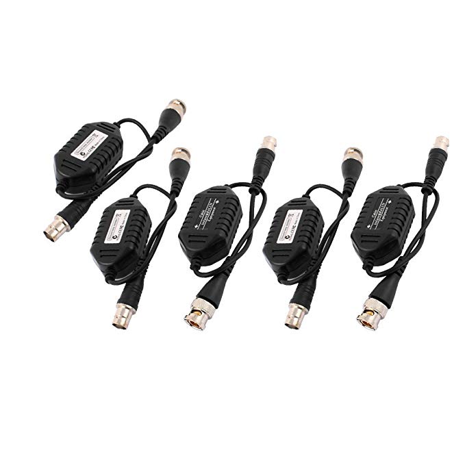 uxcell 5 Pcs Coaxial Video Ground Loop Isolator Balun BNC Male to Female for CCTV Camera