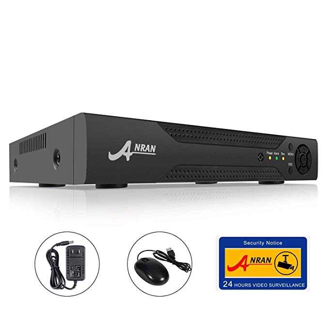 ANRAN 8CH HD H.264 Home Security Surveillance Camera System 8 Channels Hybrid 5-in-1 DVR 1080P NVR 1080N AHD 960H Analog CVI TVI Digital Video Recorder Quick QR Code Scan and Easy Remote View