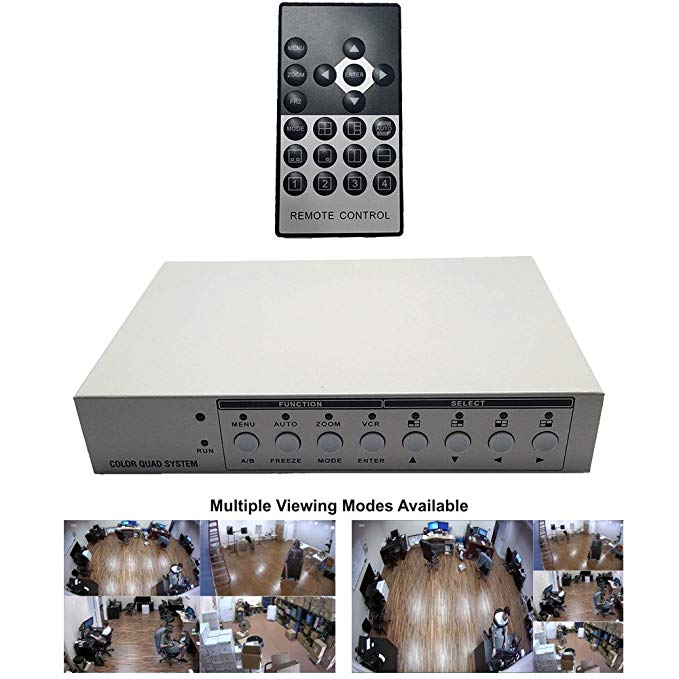 CCTV Camera Pros HD CCTV Multiplexer, Analog AHD TVI HDCVI Video Quad Screen Processor