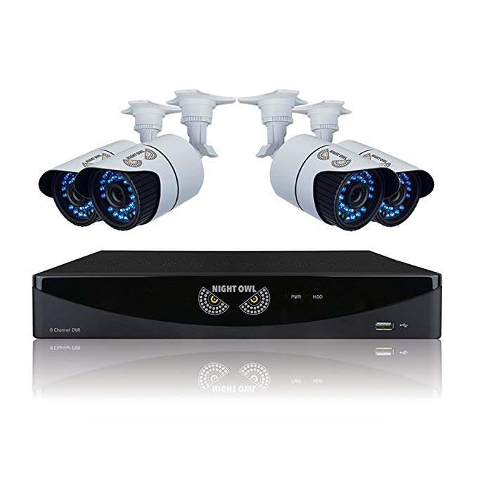 Night Owl 4 Channel Video Security System with 4 x 650 TVL Bullet Cameras