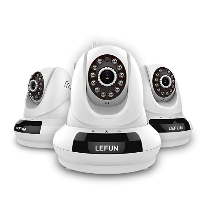 LeFun 720p HD IP Network Wireless Video Monitoring Security Camera Plug/Play Pan/Tilt with Two-Way Audio and Night Vision