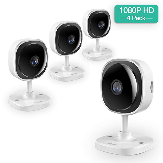 [Full HD] 1080P Wireless Security Camera,NexTrend 180 Degree Panoramic IP Camera Two-Way Audio, Motion Detection,Cloud Storage,Night Vision for Home/Office/Baby/Pet Monitor,Work on Phone,PC-4 Pack