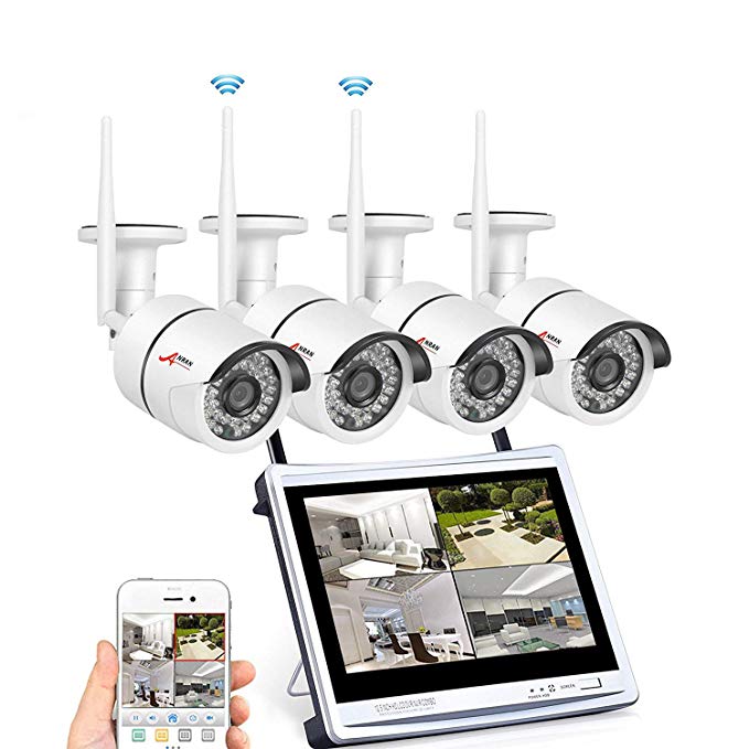 Wireless Security Camera System 960p, ANRAN 4CH 12