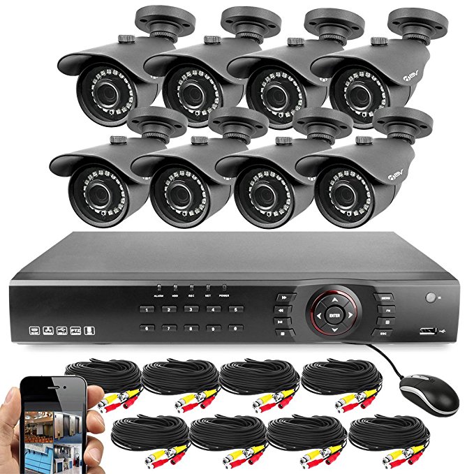 Best Vision 16CH 4-in-1 HD DVR Security Camera System (1TB HDD), 8pcs 1080P High Definition Outdoor Cameras with Night Vision - DIY Kit, App for Smartphone Remote Monitoring